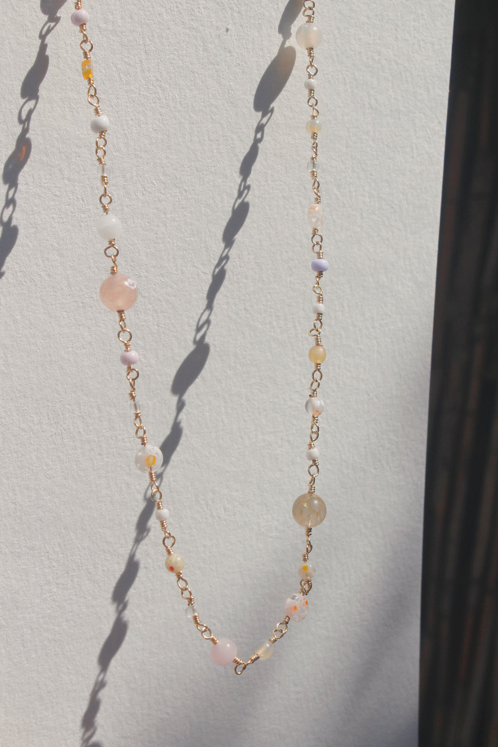 Glass Beaded Chain - Creamy