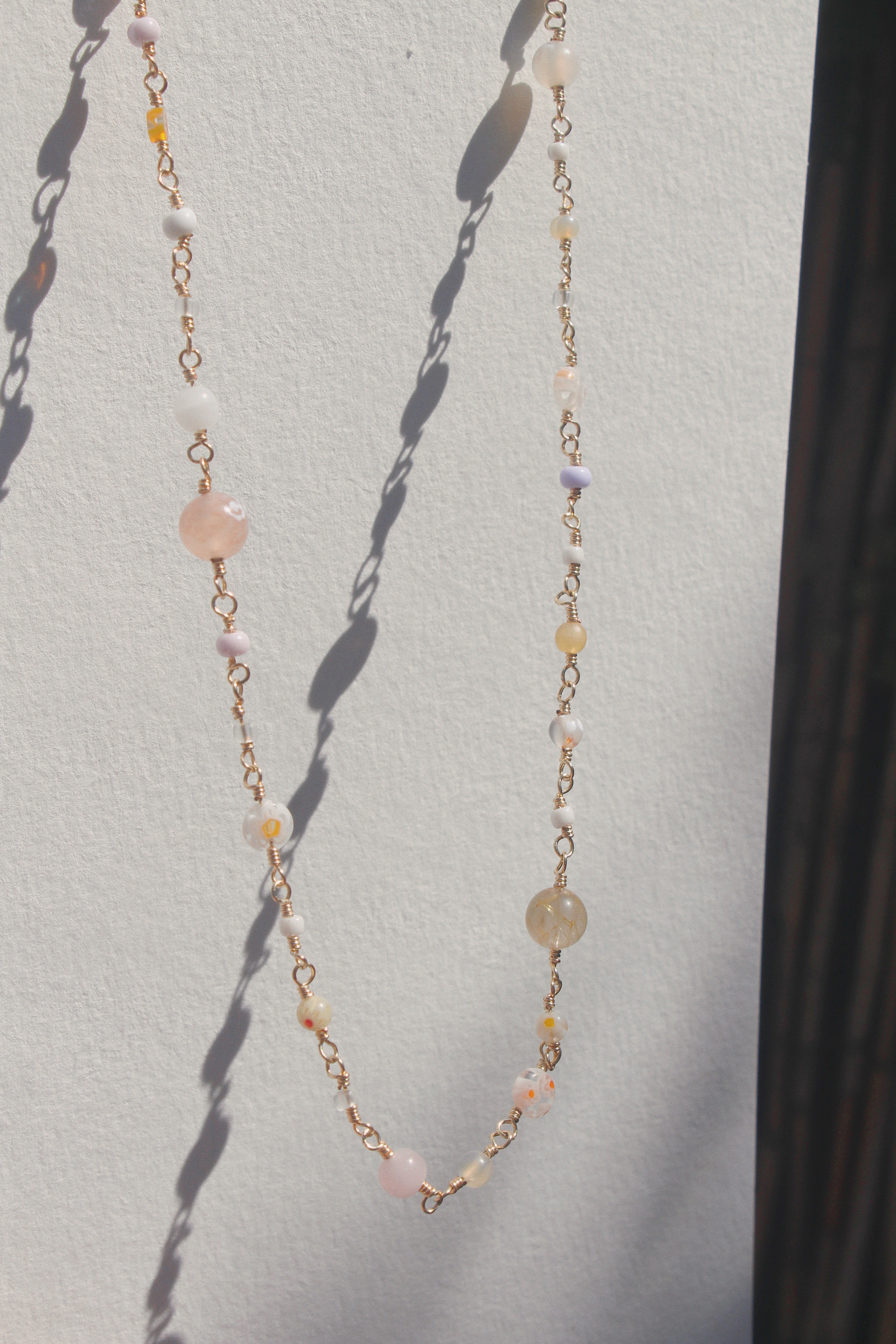 Glass Beaded Chain - Creamy