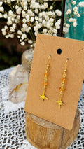 Golden Glow – Carnelian Star Earrings