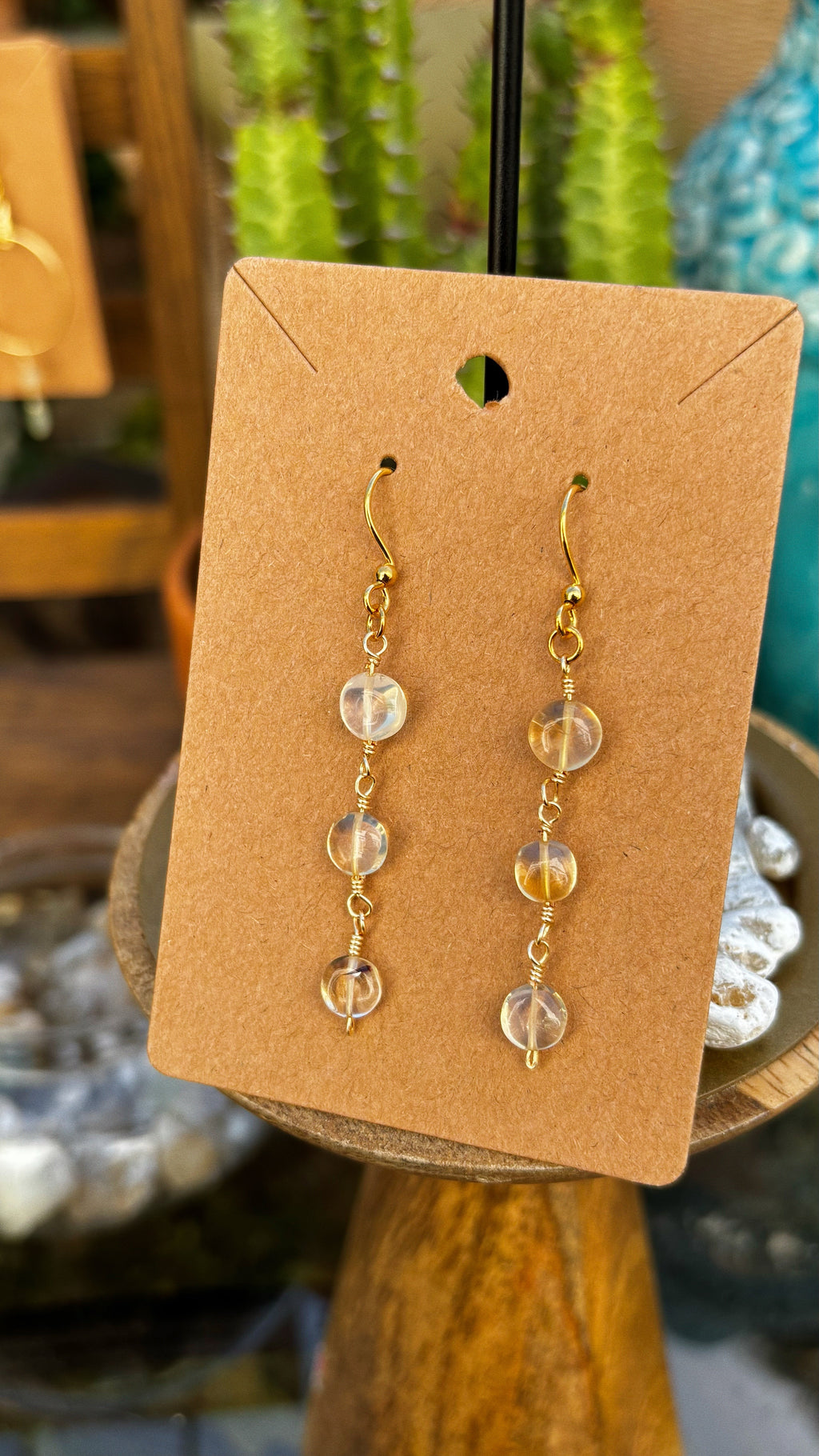 Golden Light Citrine Waterfall Earrings