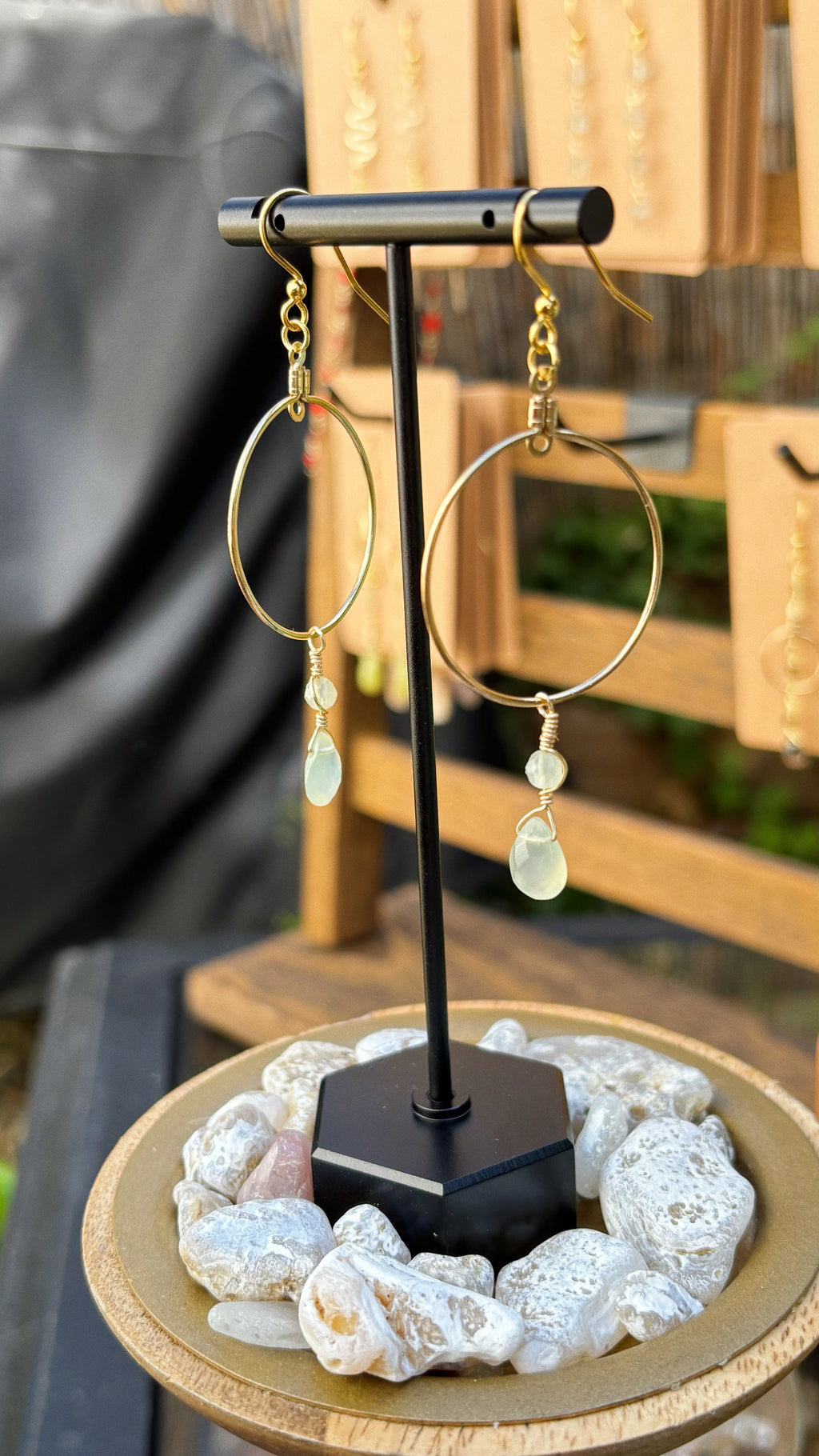 New Jade Hoop Earrings