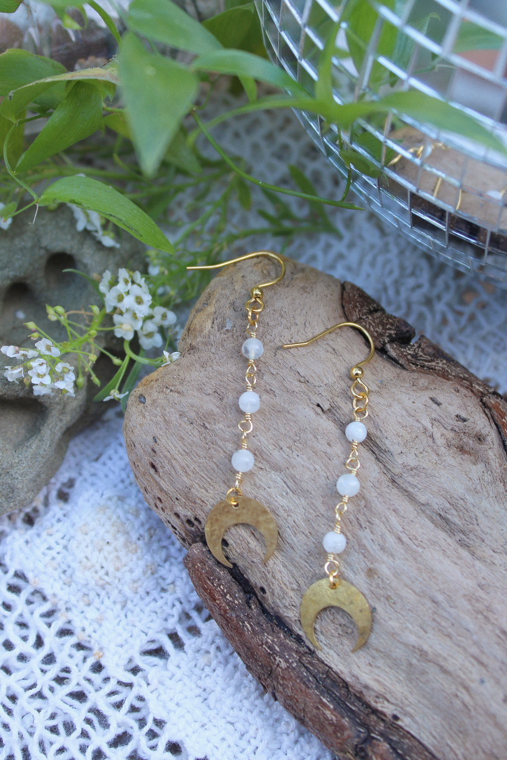 Sea Mist Moonstone Earrings