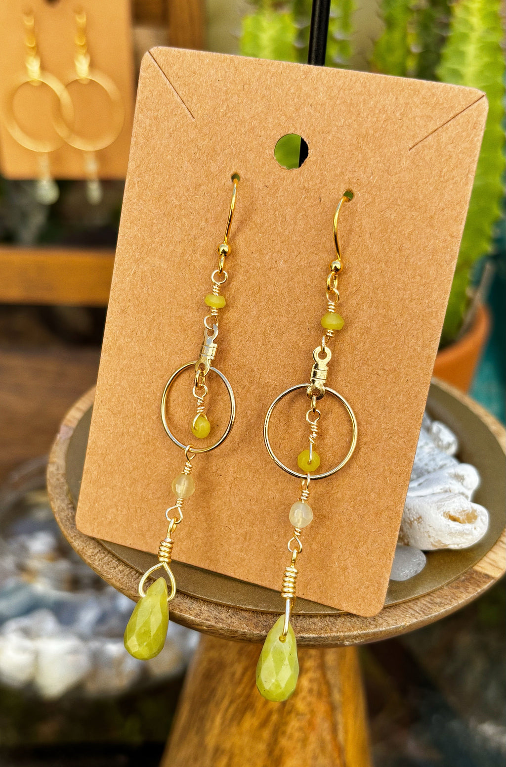 Olive Serpentine Earrings