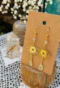 New Jade + Green Fluorite Sunburst Earrings