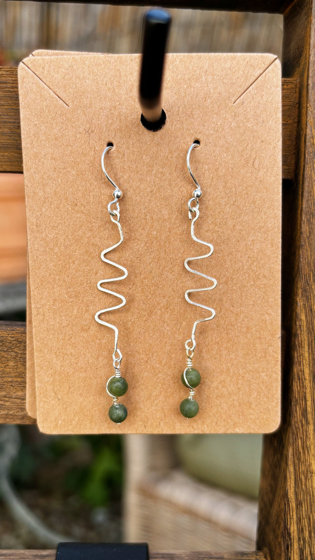 Silver Tide Jade Earrings