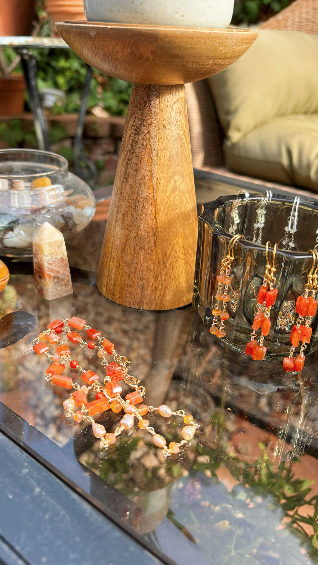 Waterfall Carnelian Earrings