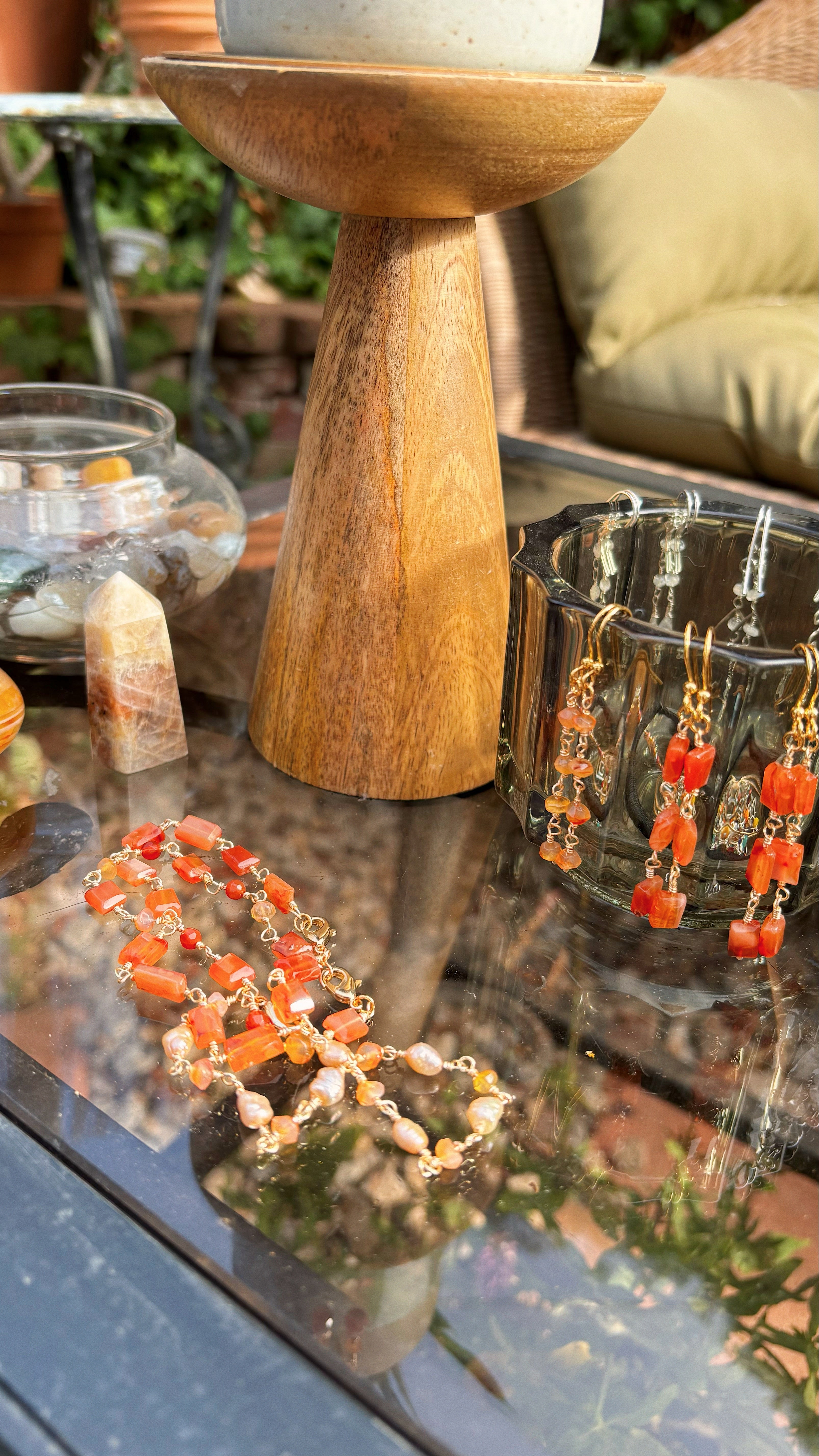 Waterfall Carnelian Earrings