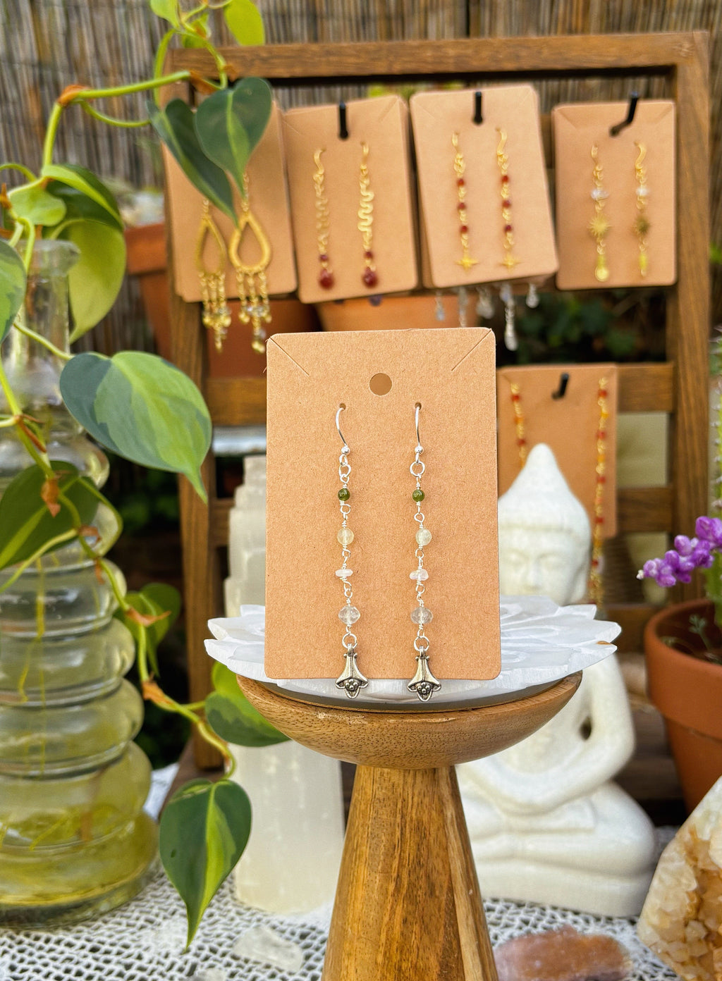 Multi-Gemstone Garden Bloom Earrings