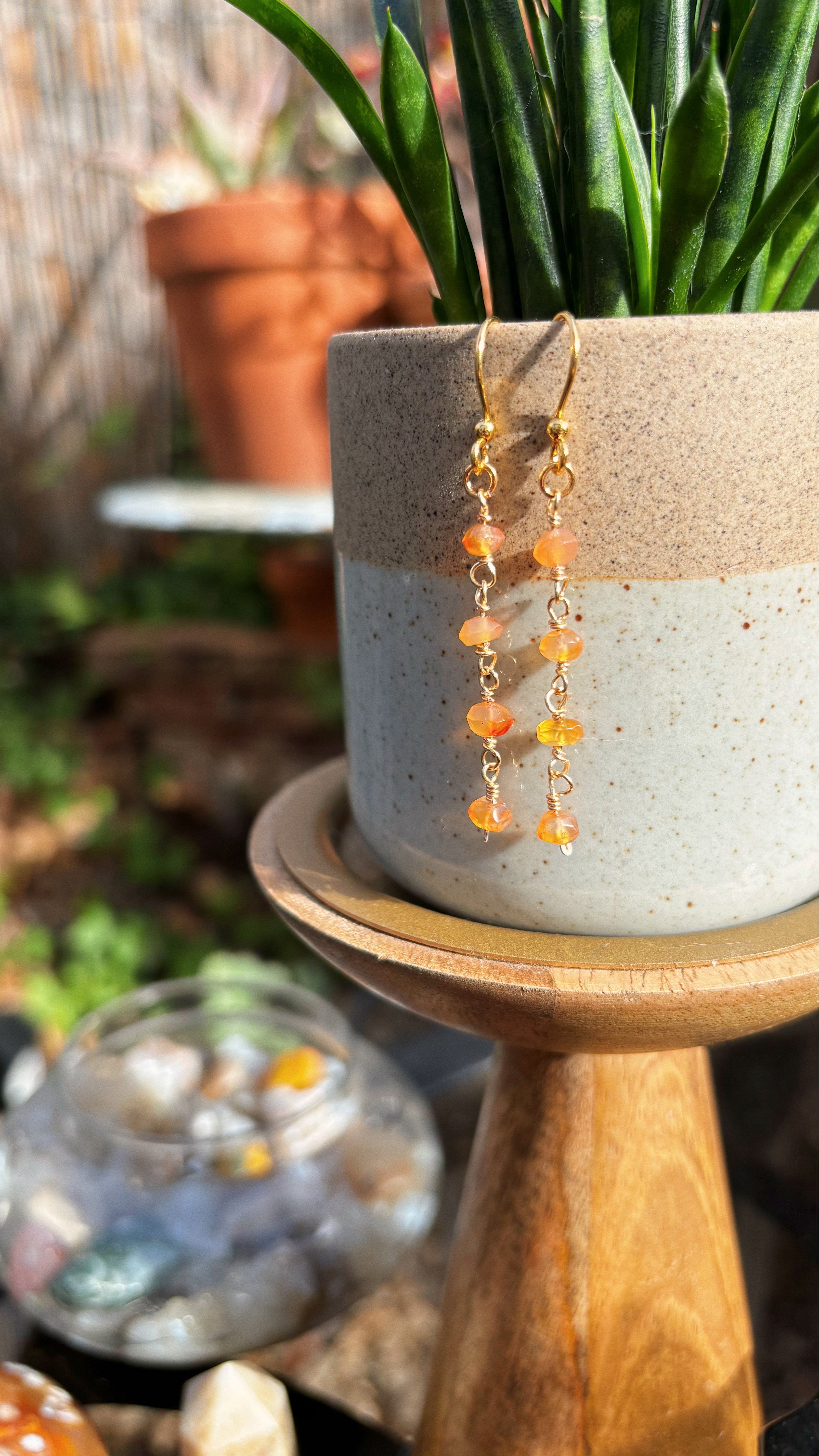 Waterfall Carnelian Earrings