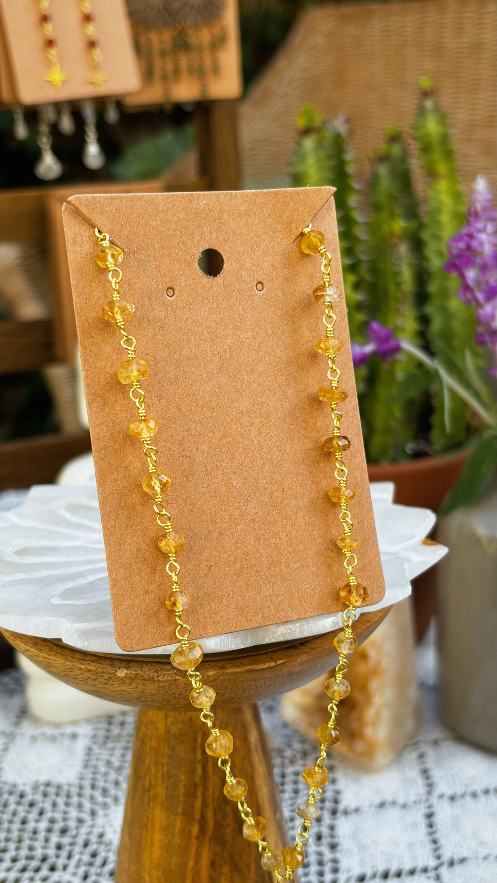 Carnelian Crystal Point Necklace