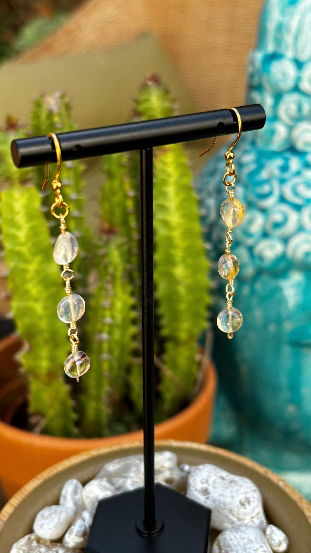 Golden Light Citrine Waterfall Earrings