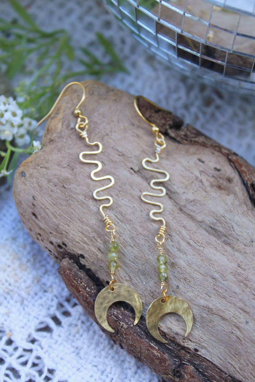 Peridot Gold Tide Earrings