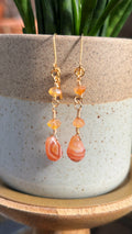 Carnelian Earrings - Teardrop