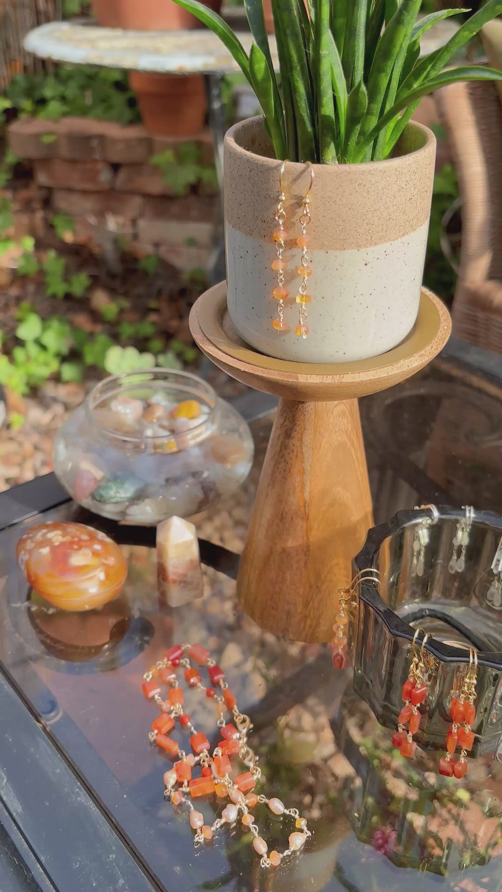 Waterfall Carnelian Earrings