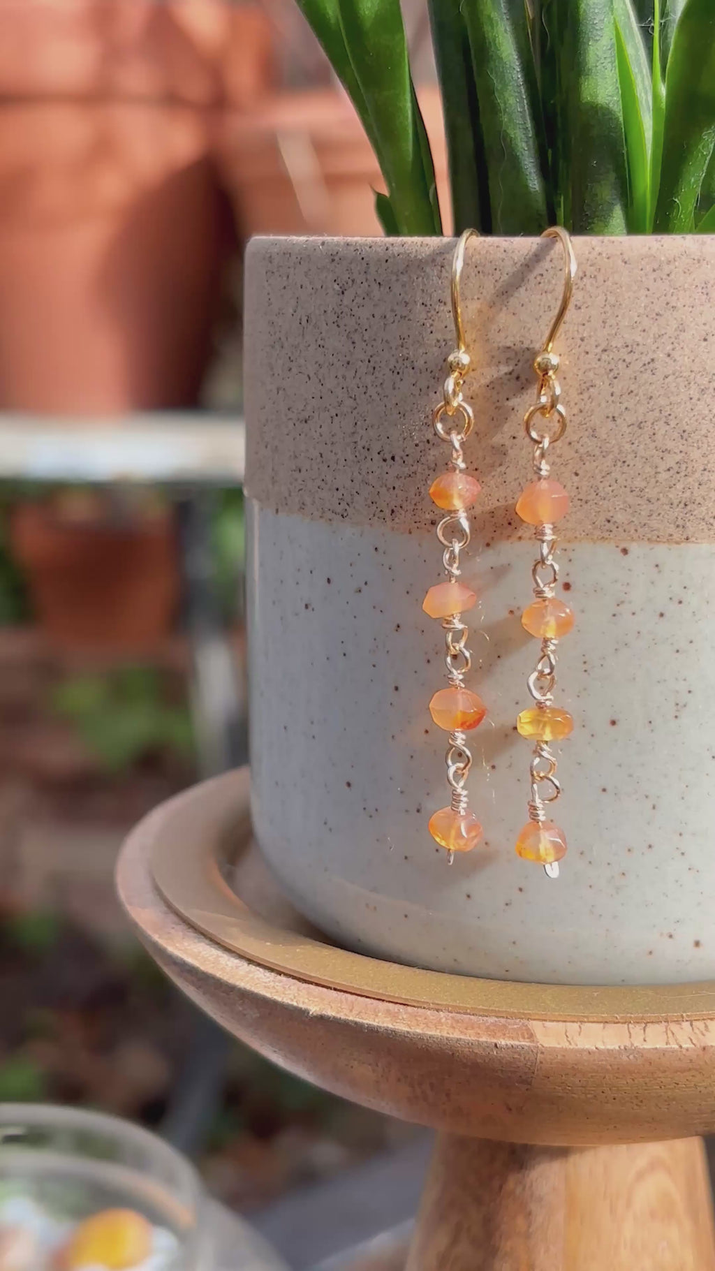 Waterfall Carnelian Earrings